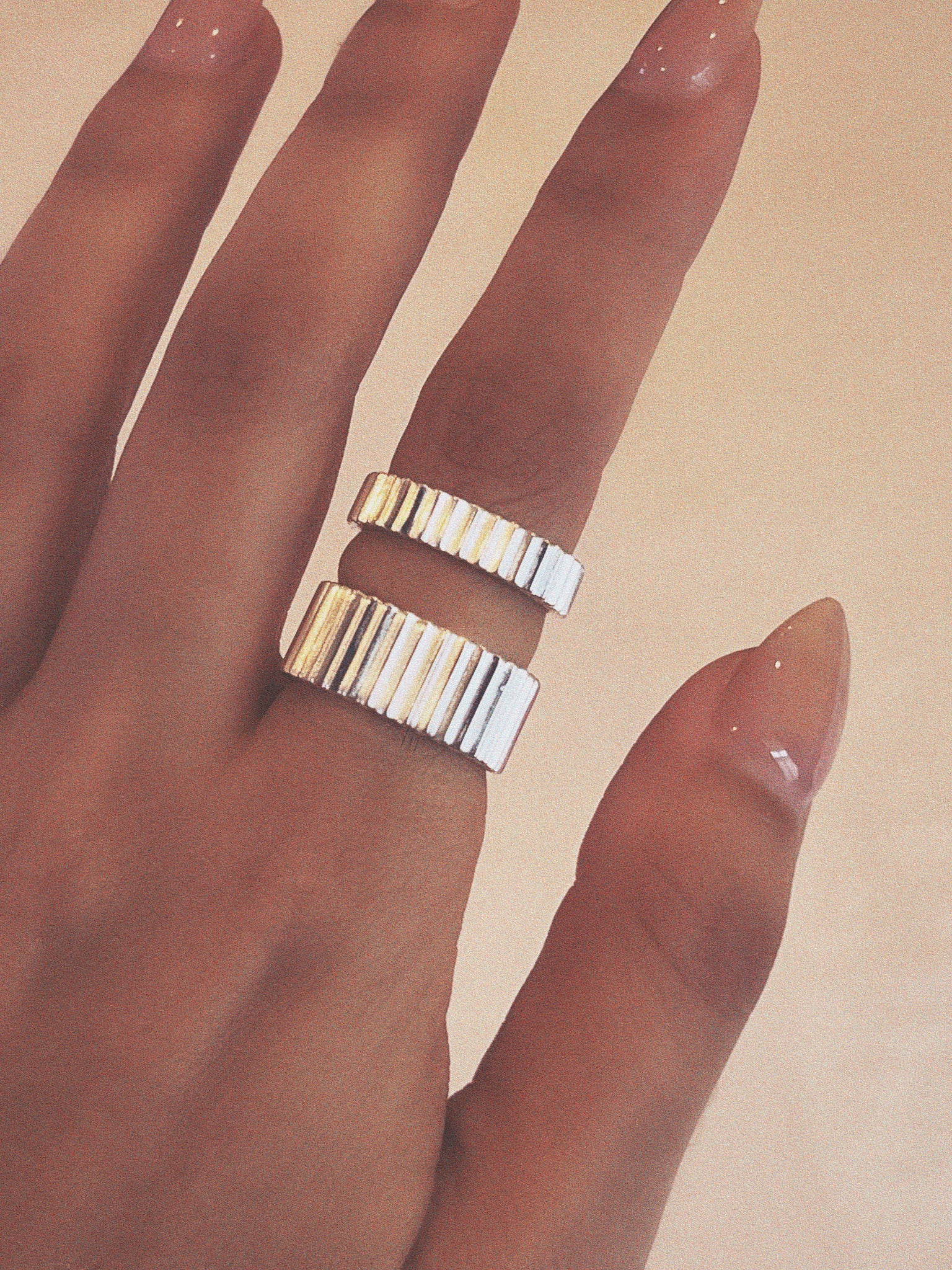 AIA Geometric Sterling Silver Ring