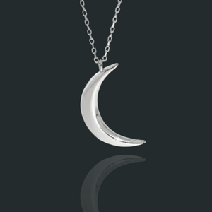 NYX Sterling Silver Moon Necklace