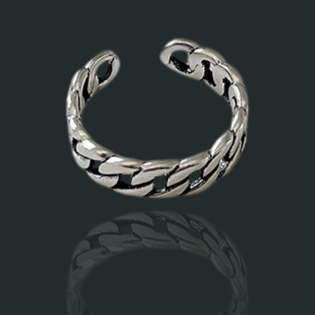 DEMETER Sterling Adjustable Silver Chain Ring