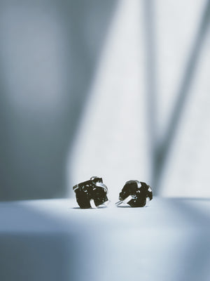NUWA - Raw Black Tourmaline Gemstone Earrings