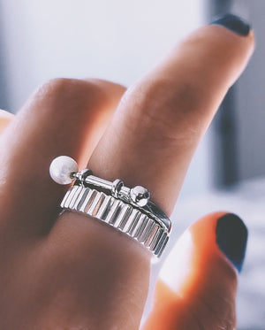 BIA Sterling Silver Pearl Ring
