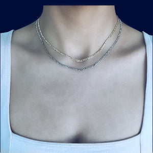 ASTRAEA Sterling Silver Delicate Link Chain Necklace
