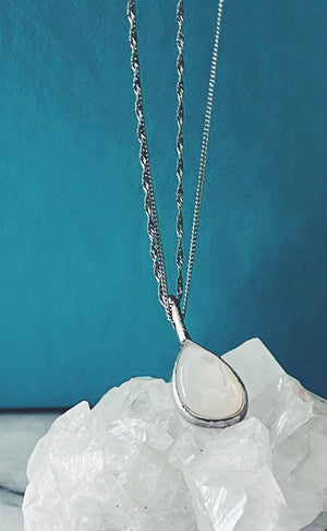 AMPHITRITE Long Sterling Silver Pendant Necklace