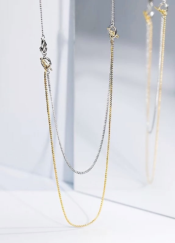 ATHENA Sterling Silver Double Layered Chain