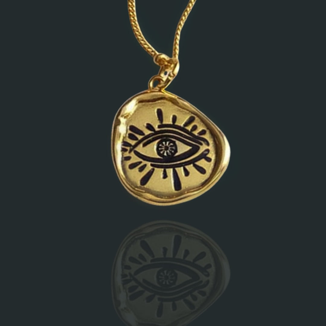 Buy 18k Gold Filled Evil Eye Necklace, Mother of Pearl Evil Eye Charm, Evil  Eye Jewelry, Turkish Jewelry, Greek Jewelry, Third Eye, Ojo Turco Online in  India - Etsy