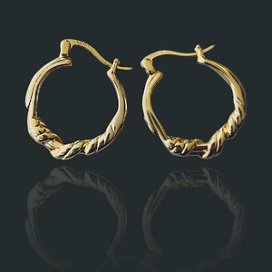 SITA Sterling Silver Twisted Hoop Earrings