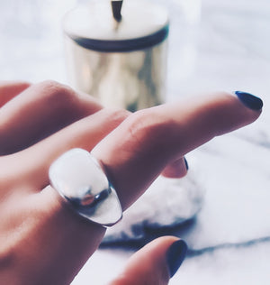 PEITHO Sterling Silver Chunky Dome Ring