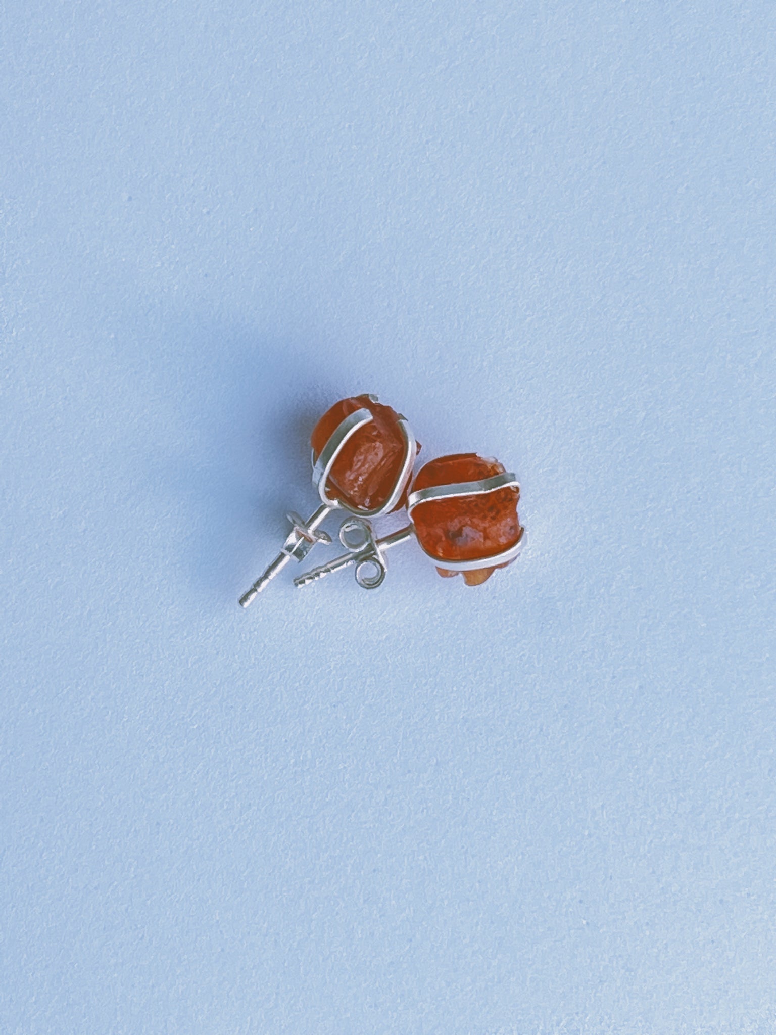 AJA - Raw Carnelian Stud Earrings