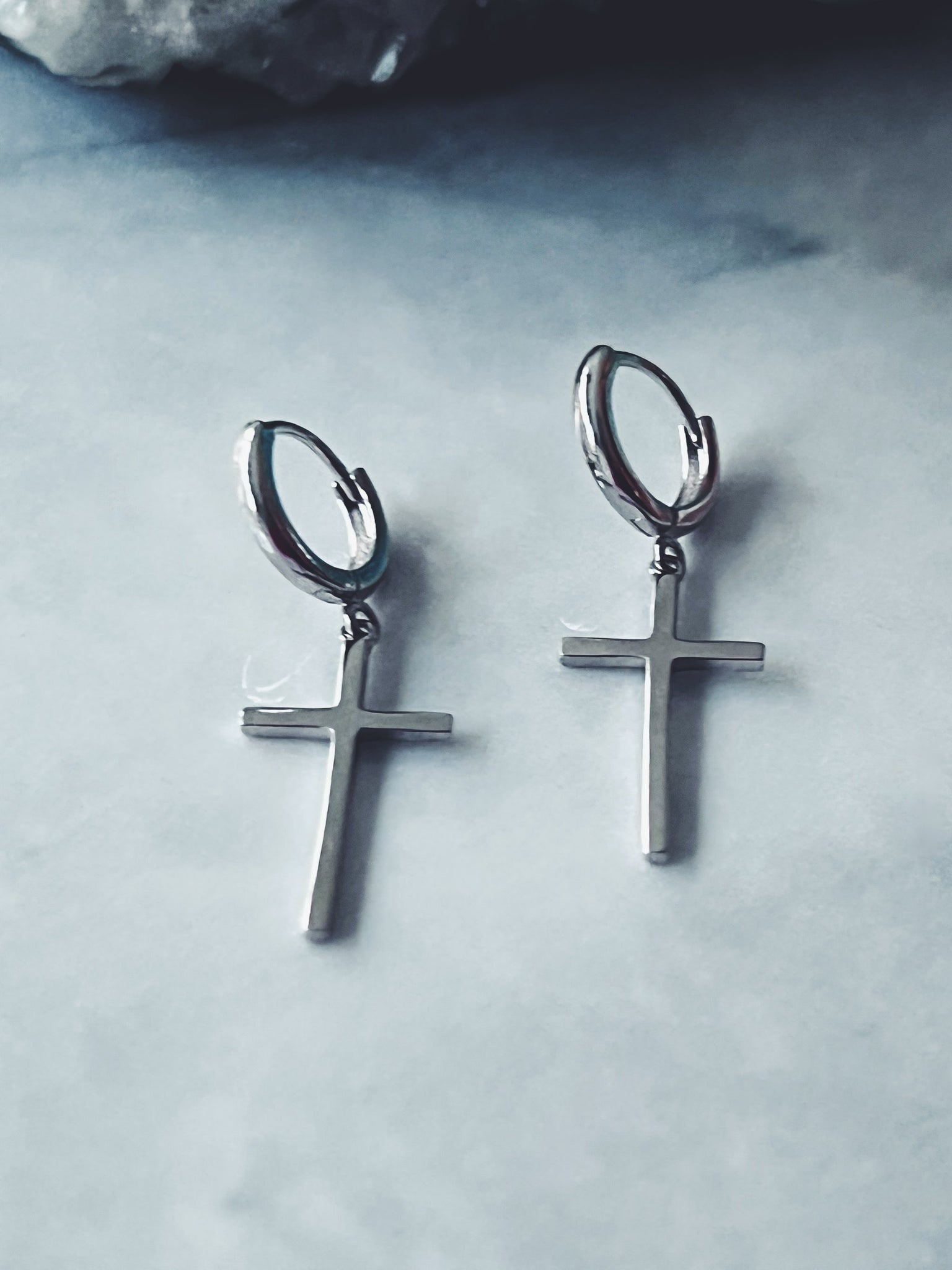 MARIA Sterling Silver Cross Earrings