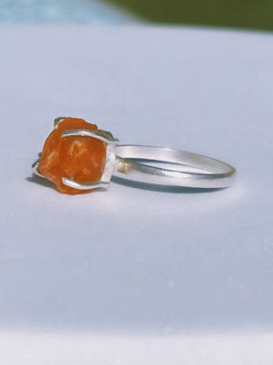 AJA - Raw Carnelian Gemstone Ring