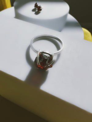 MAWU - Raw Garnet Gemstone Ring