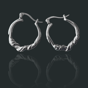 SITA Sterling Silver Twisted Hoop Earrings