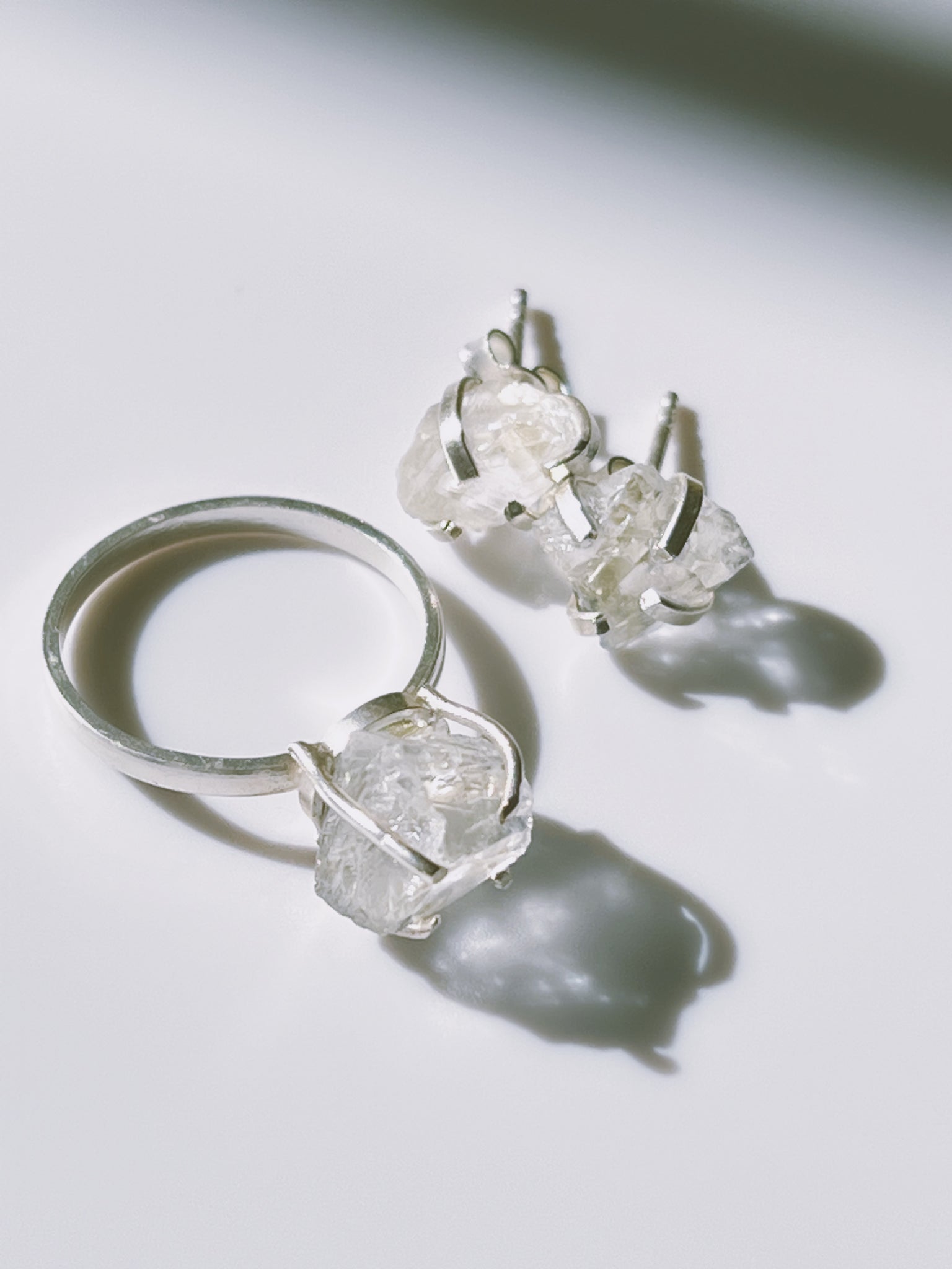 PAX - Clear Quartz Gemstone Stud Earrings