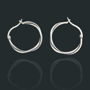 MACHA Sterling Silver Twisted Hoop Earrings