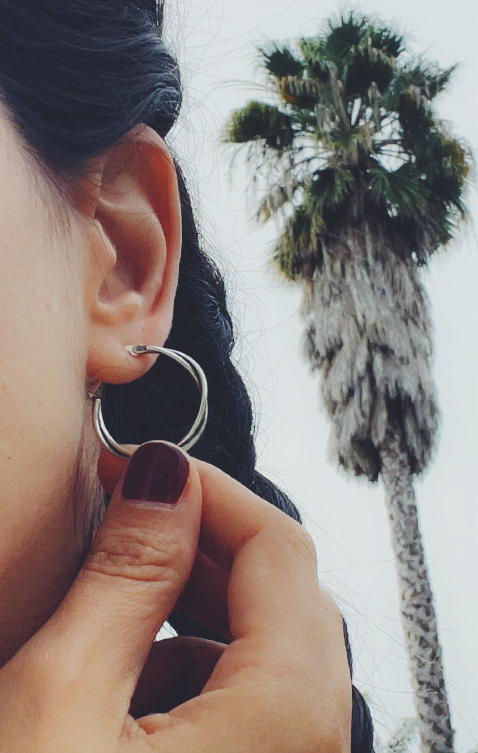 MACHA Sterling Silver Twisted Hoop Earrings