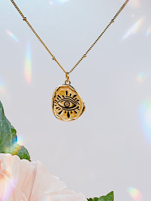 SmileBelle Evil eye necklace gold protection necklace, Handmade India | Ubuy